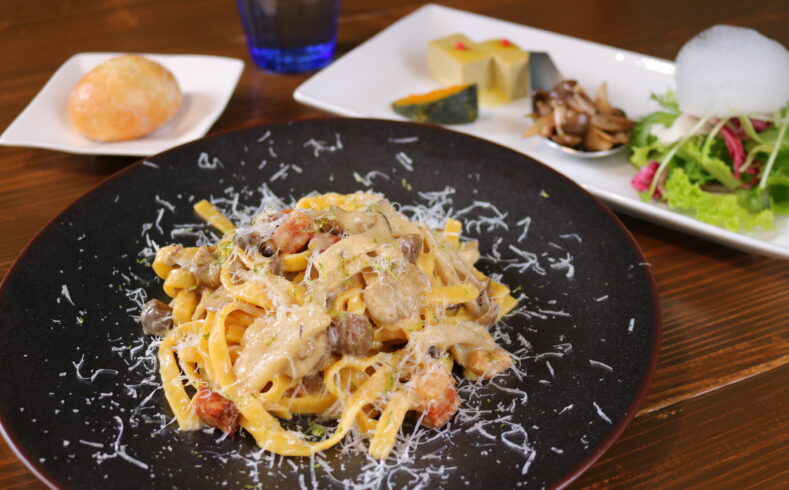 陸前高田の昼ご飯に人気 パスタセット